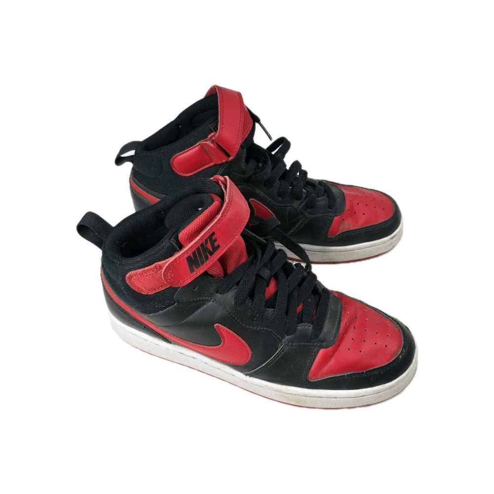 Nike Court Black and Red‎ Youth Hi Top Size 7Y CD7782-003 Basketball Lace-Up